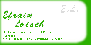efraim loisch business card
